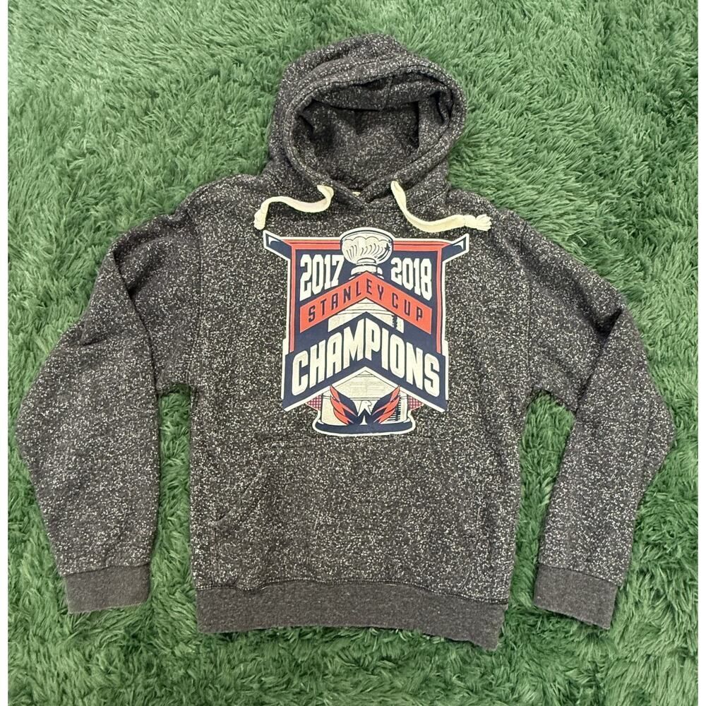 Washington Capitals 2017-2018 Stanley Cup Champions Hoodie Sweatshirt Size S